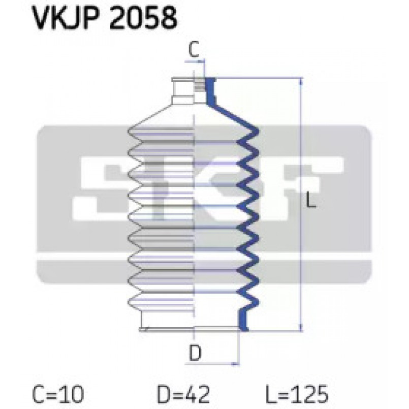 VKJP 2058 SKF - Пильовик привідного валу